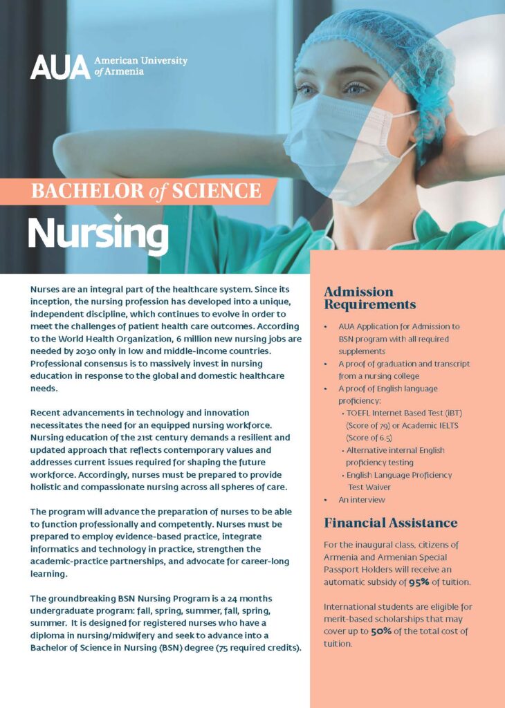 BS in Nursing – AUA Catalog